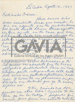 Carta del 16 de agosto de 1967
