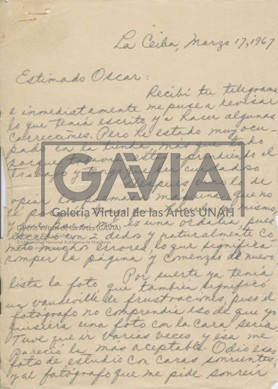 Carta del 17 de marzo de 1967