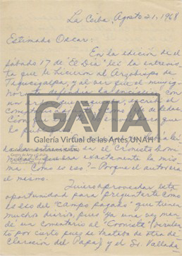 Carta del 21 de agosto de 1968